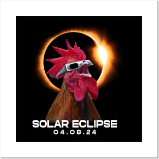 Celestial Chicken Eclipse: Trendy Tee for Backyard Chicken Keepers Posters and Art